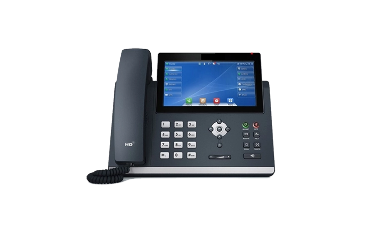 Desktop phone with large touchscreen